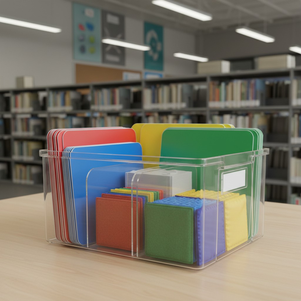 Schede da lavoro (Workplace tiles) One of many examples of learning tools, the workplace tiles bring a physical element to...